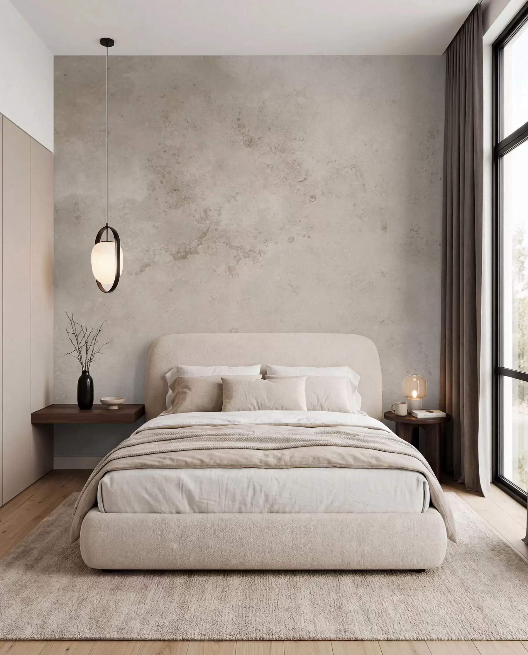 murais de parede Muro de concreto bege u97236