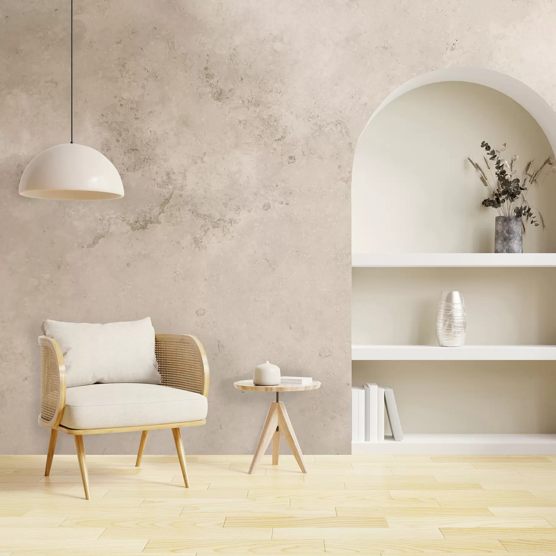 murais de parede Muro de concreto bege u97236