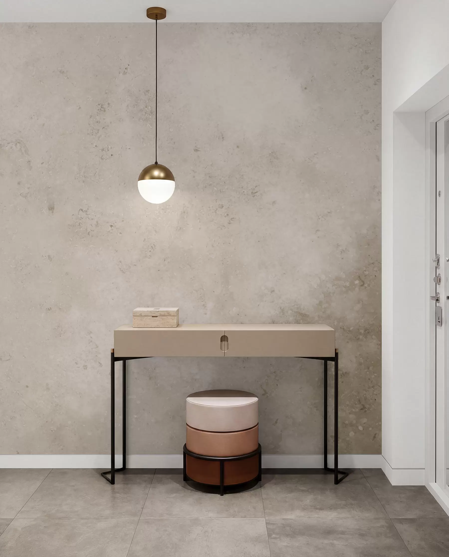 murais de parede Muro de concreto bege u97236