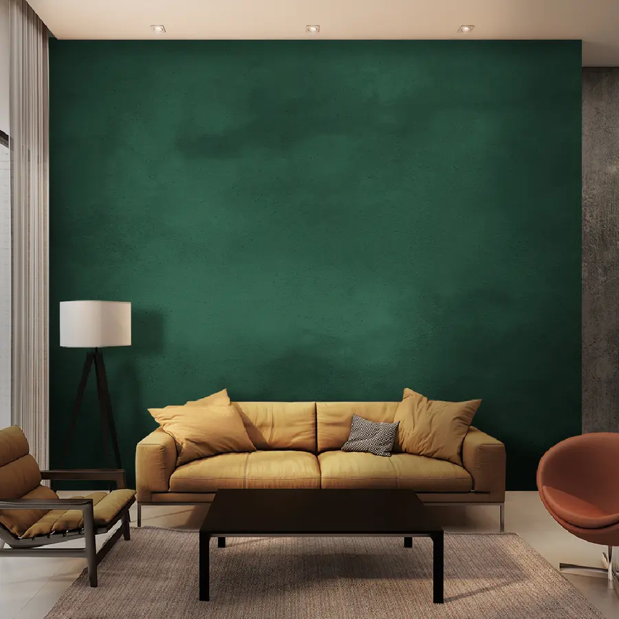 murais de parede Muro de betão esmeralda u97239