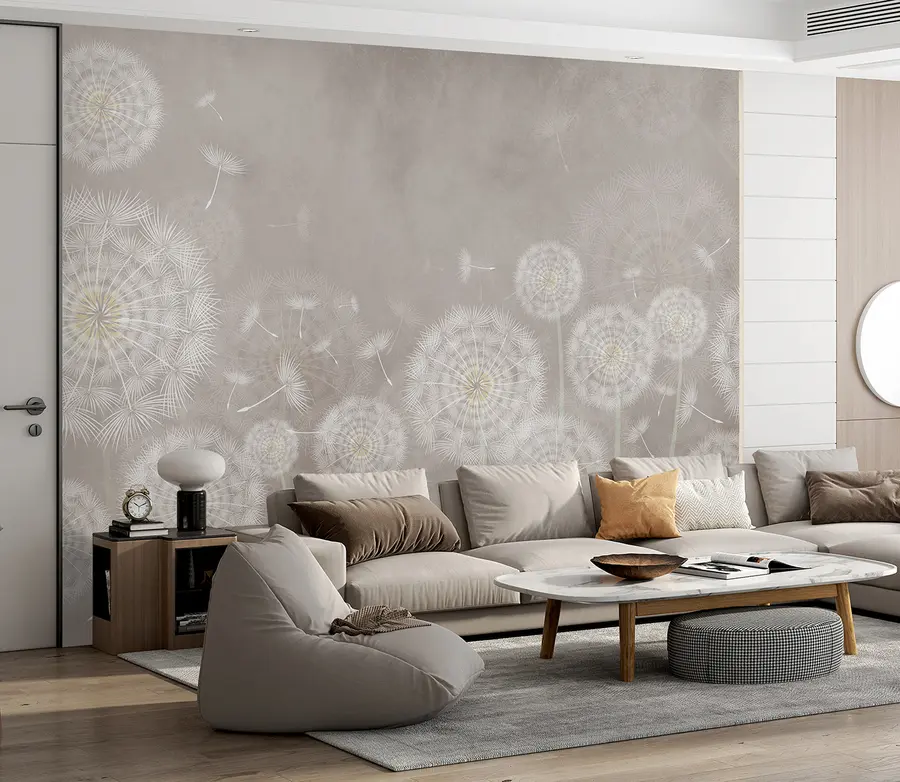 murais de parede Dentes de leão em fundo texturizado u95374