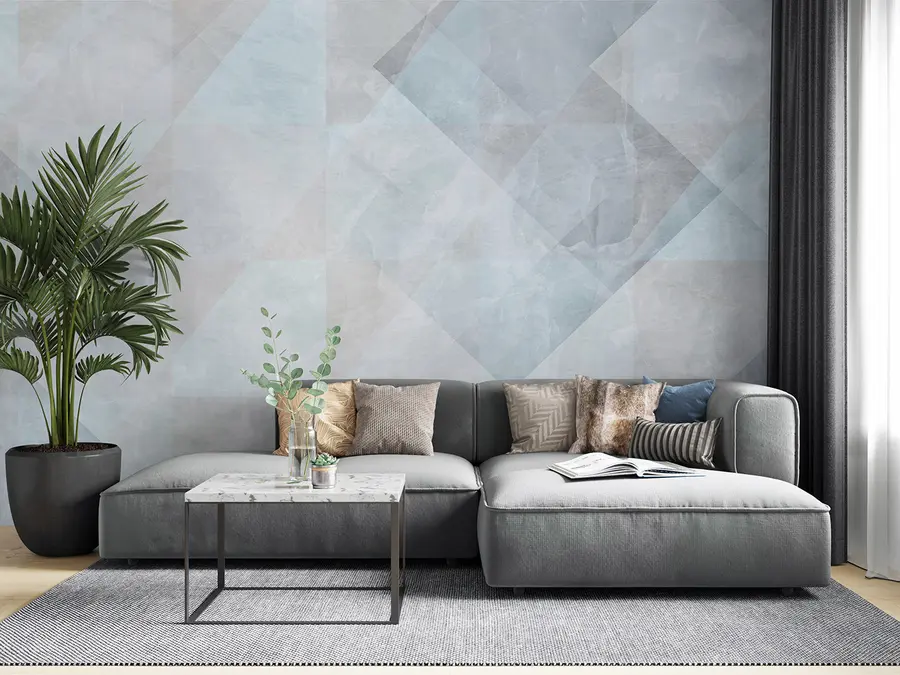 murais de parede Abstração geométrica em tons pastel u97267