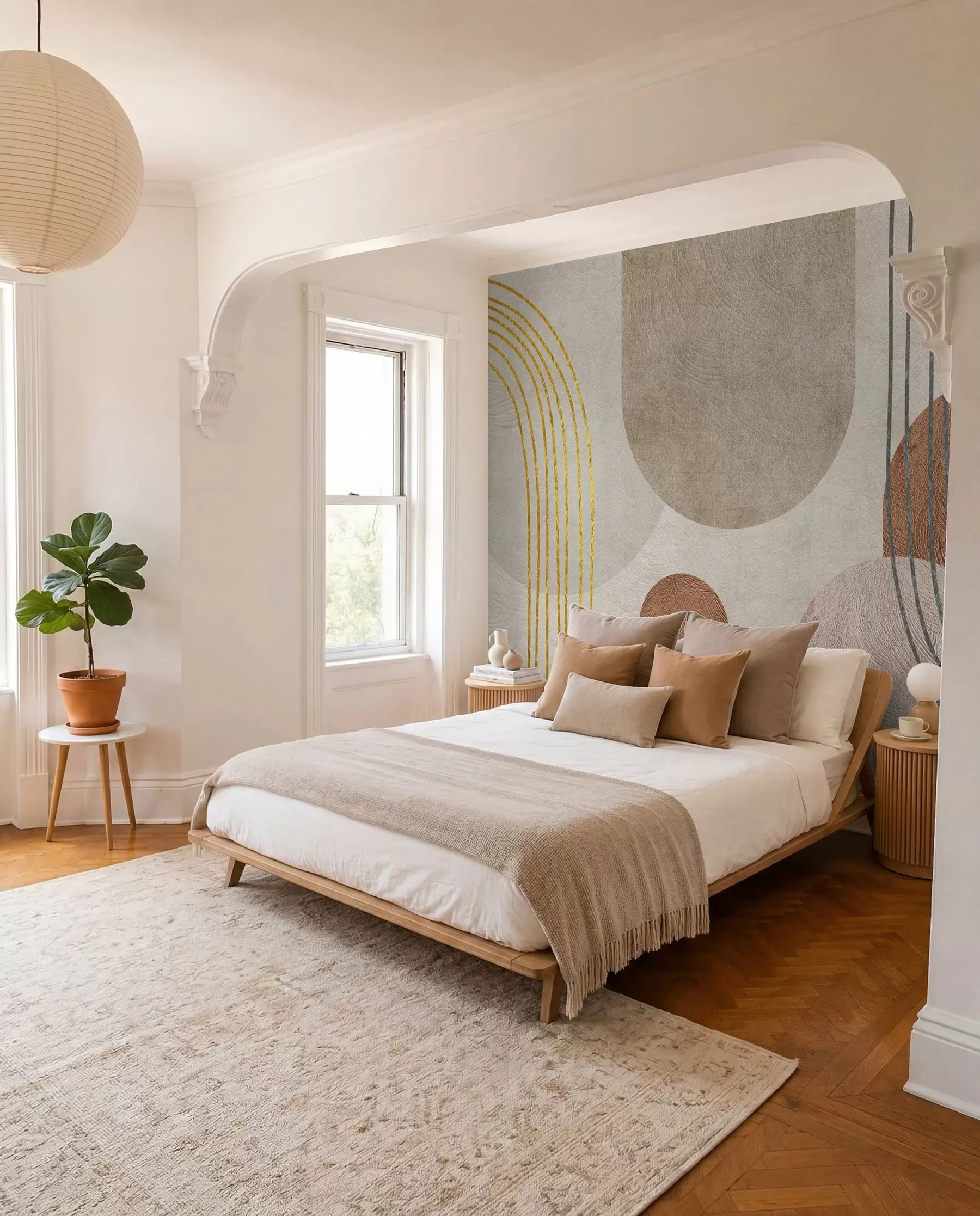 murais de parede Arcos em ocre e argila u97255