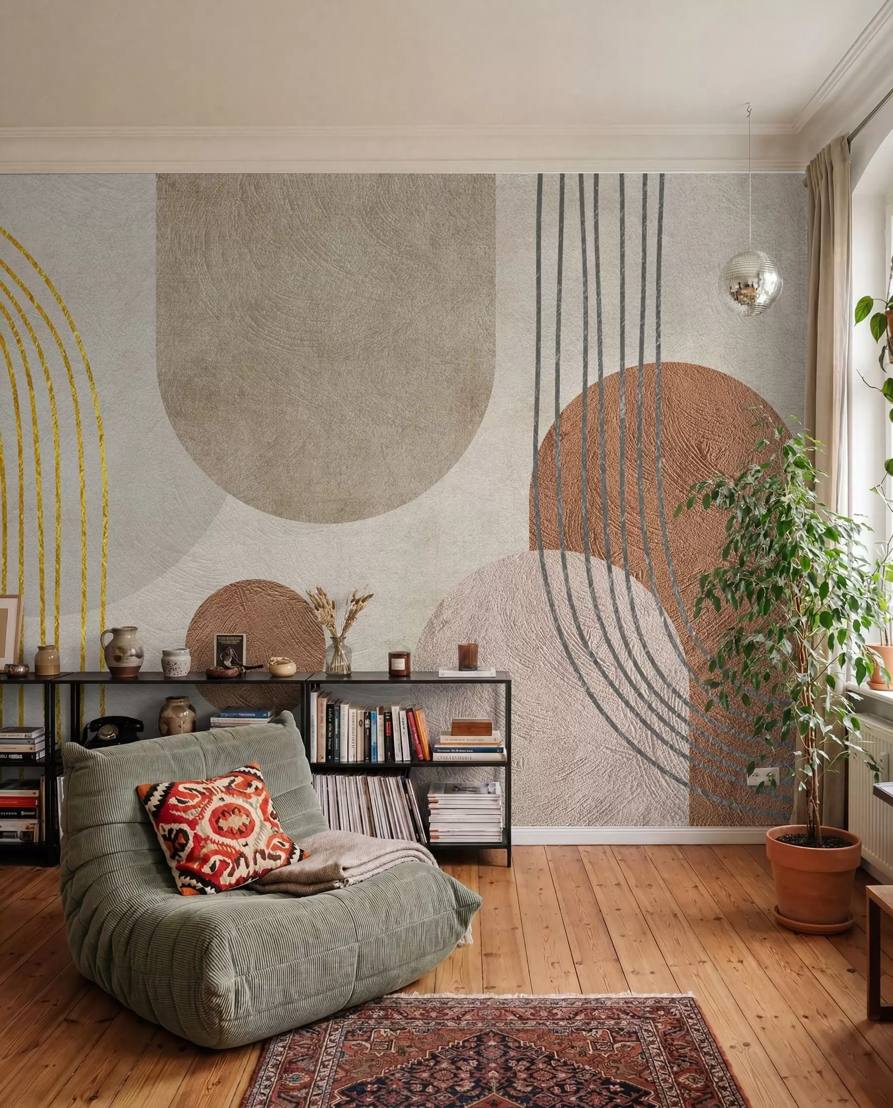 murais de parede Padrão boho abstrato u97255