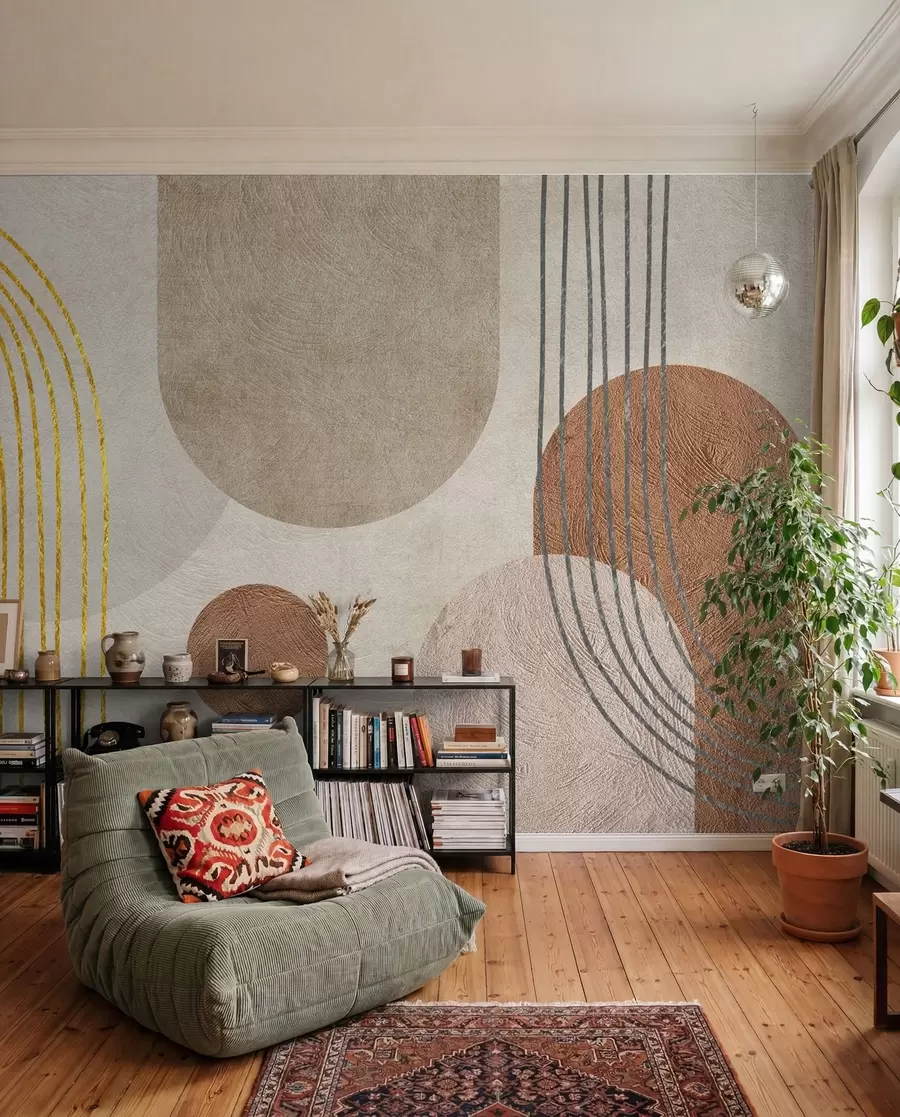murais de parede Padrão boho abstrato u97255
