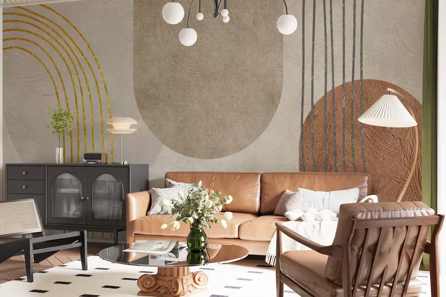 murais de parede Padrão boho abstrato u97255