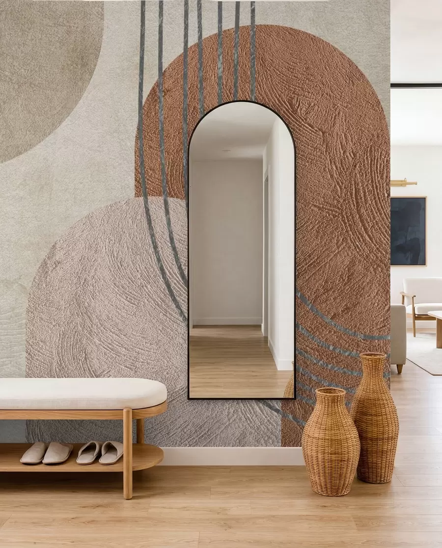 murais de parede Padrão boho abstrato u97255