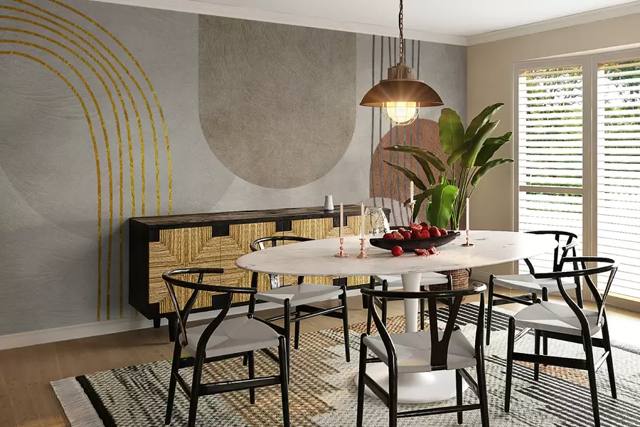 murais de parede Padrão boho abstrato u97255