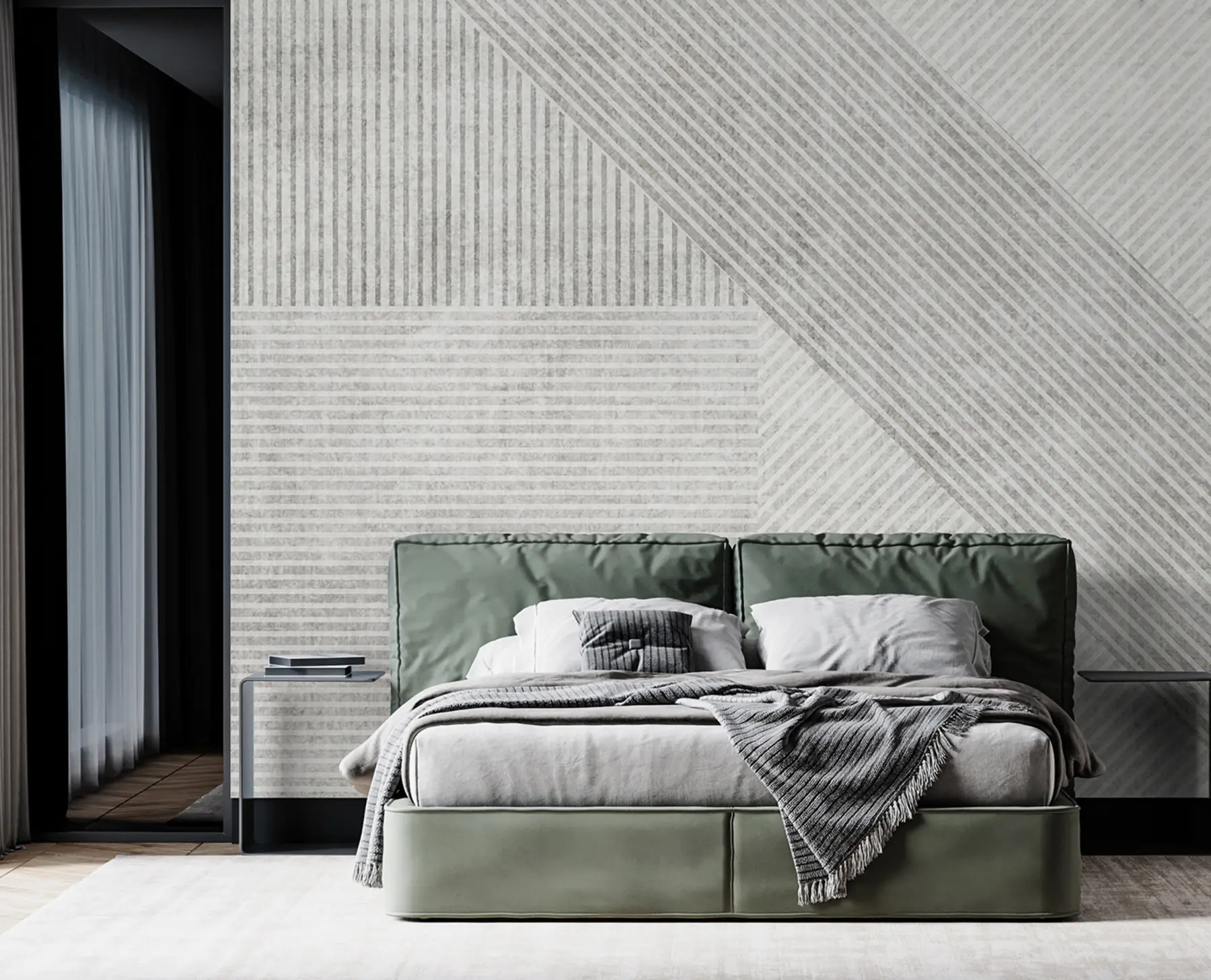 murais de parede Linhas geométricas vintage u96331