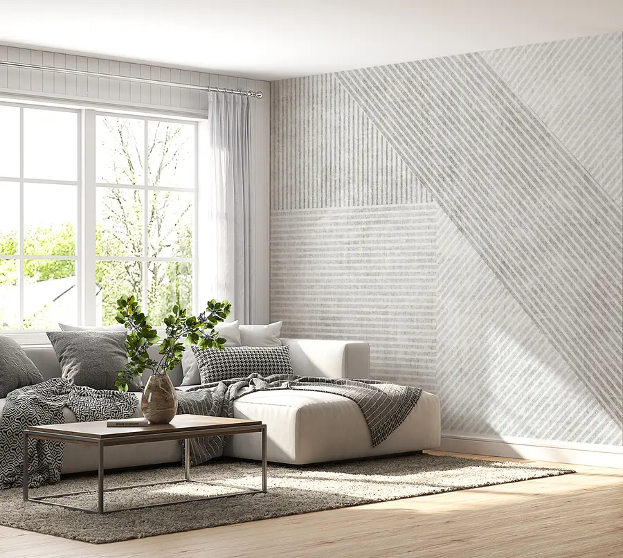 murais de parede Linhas geométricas vintage u96331