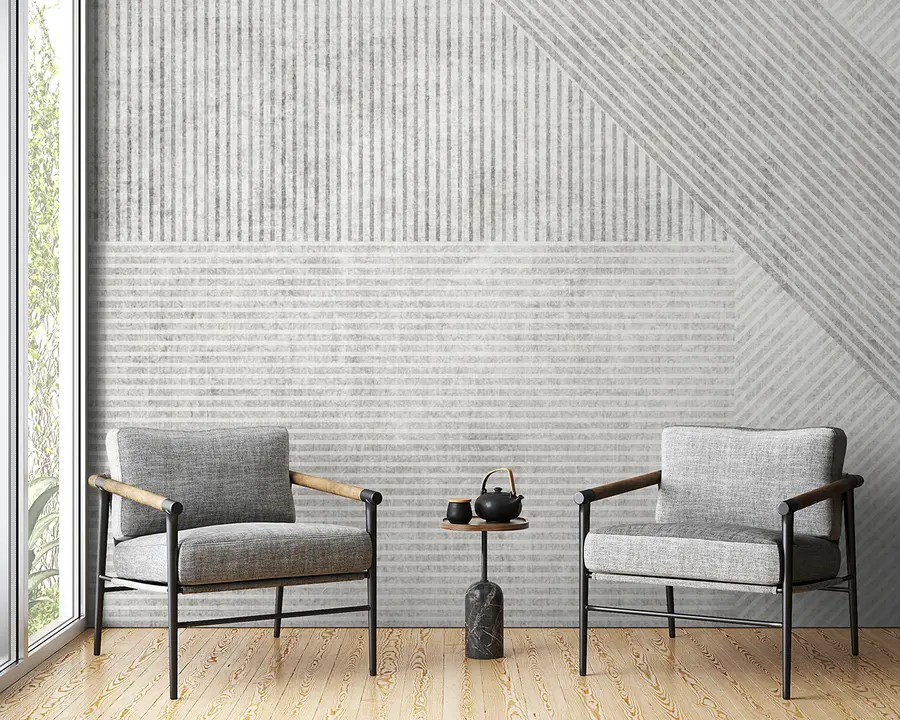 murais de parede Linhas geométricas vintage u96331