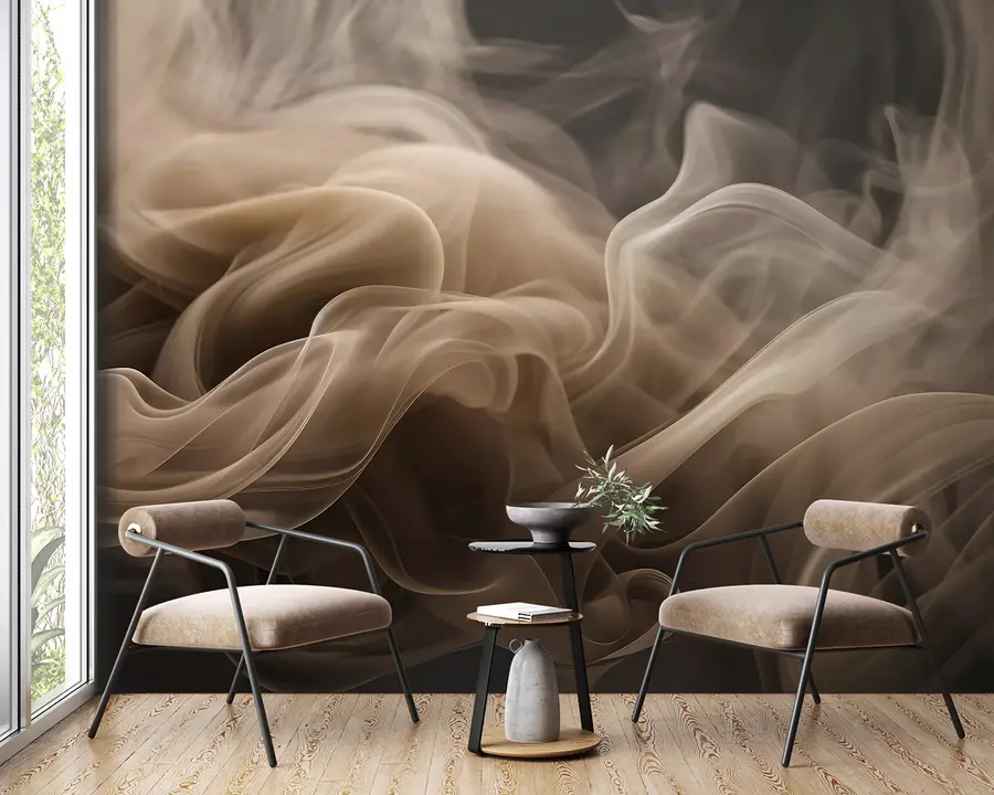 murais de parede Ondas abstratas de fumaça u96591