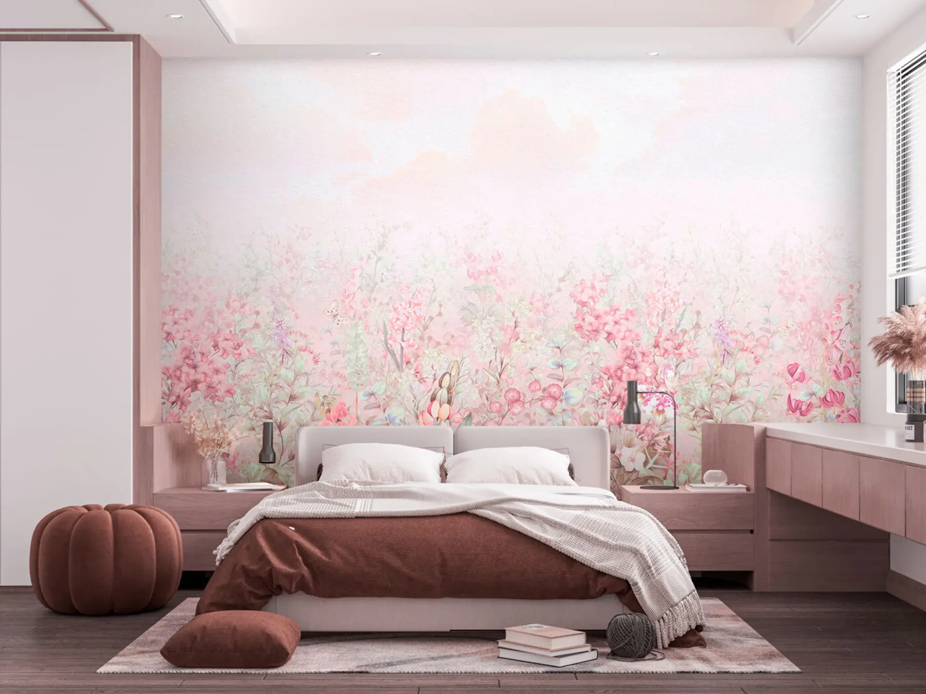 murais de parede flores em relevo 3d u97407