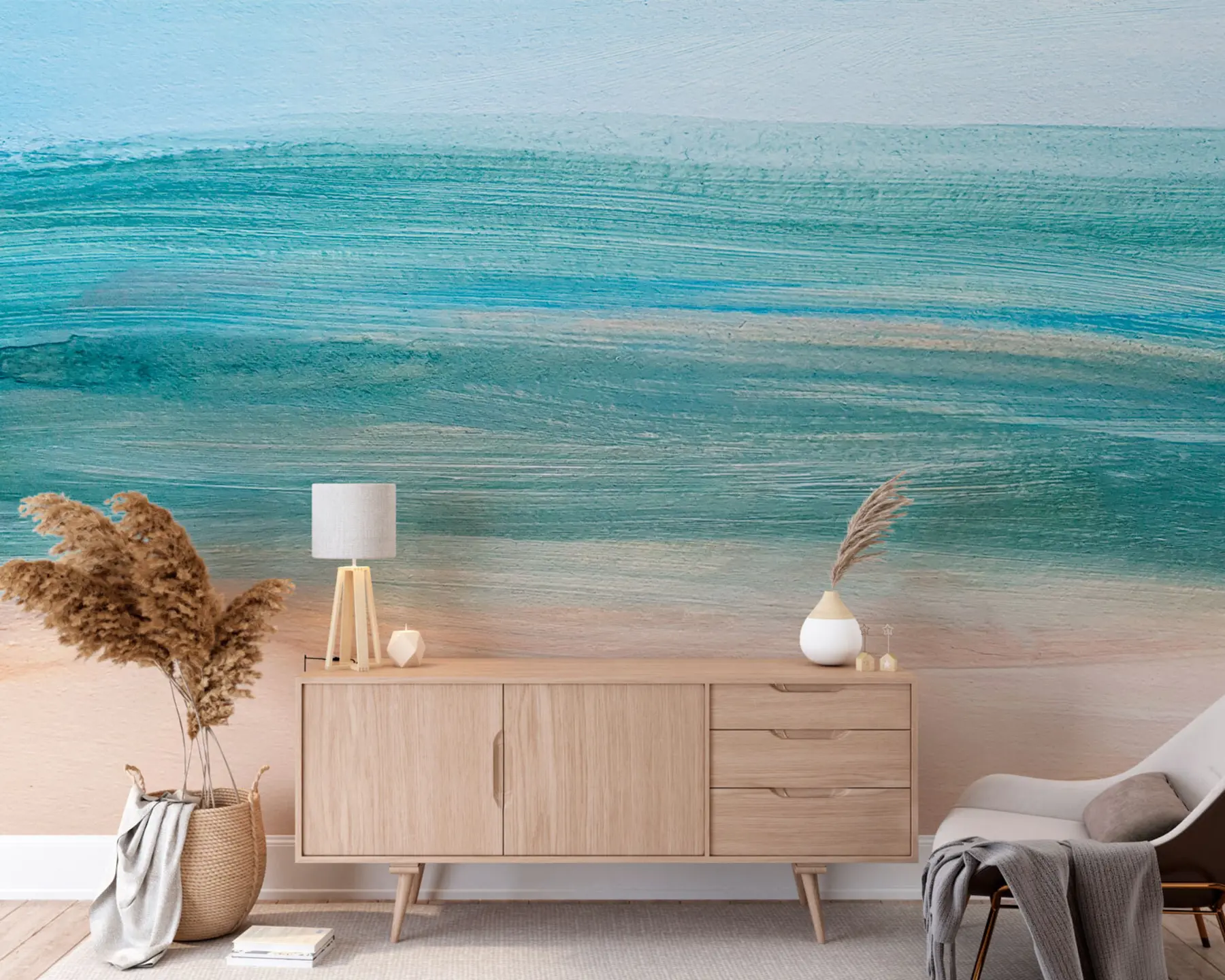 murais de parede Mar e praia turquesa u97460
