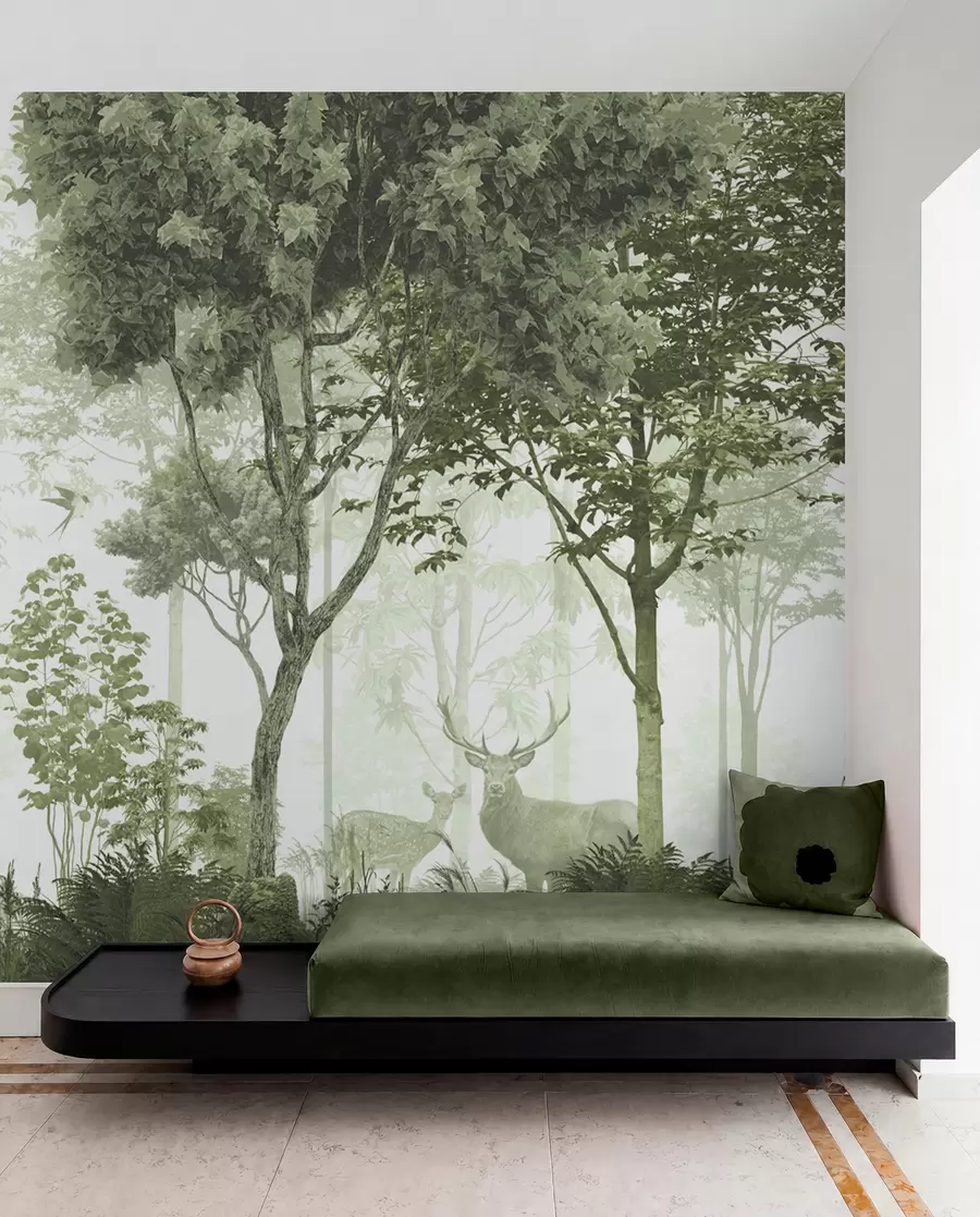 murais de parede Floresta mágica em verde u72134v2
