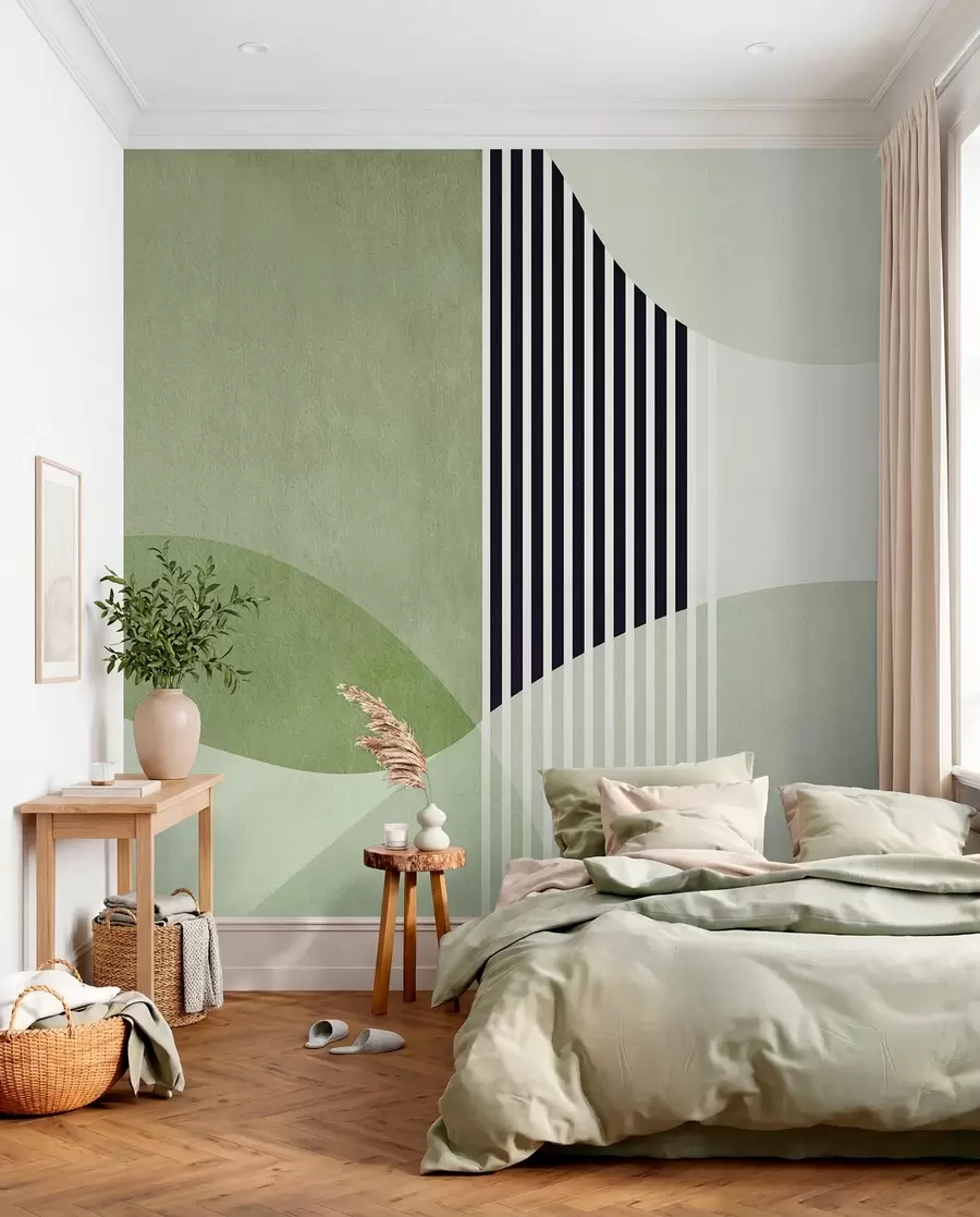 murais de parede Arcos retro em verde u74075v3