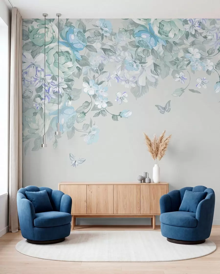 murais de parede Arco de jardim azul u94295v1