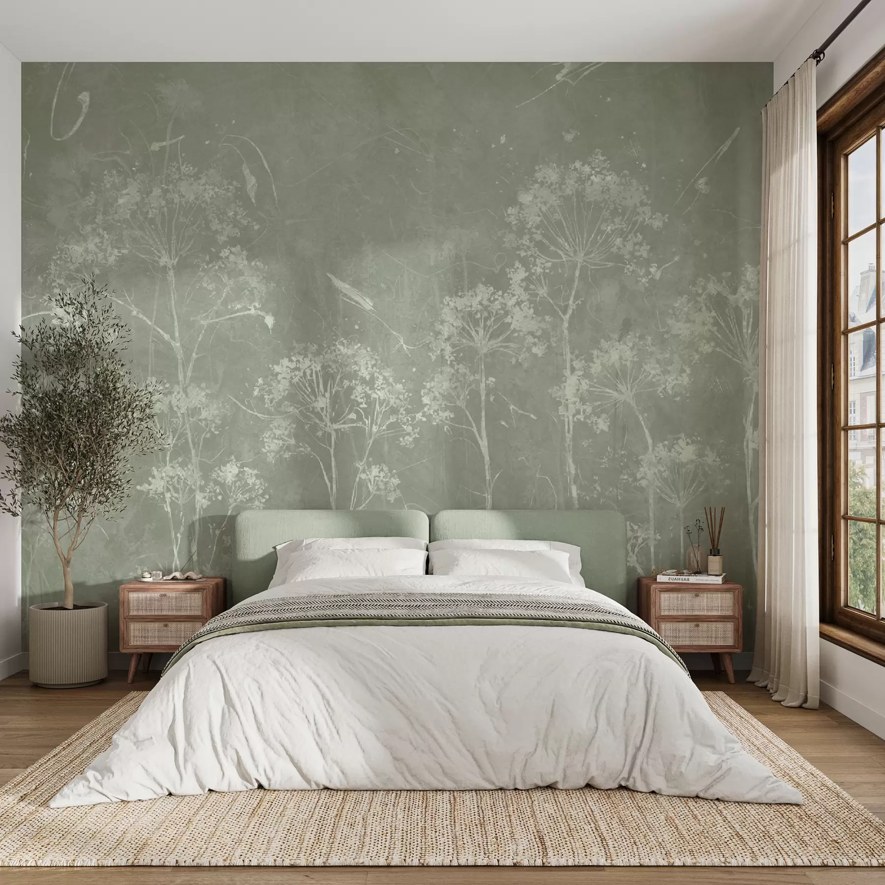 murais de parede Flores selvagens em estilo grunge u96551v1