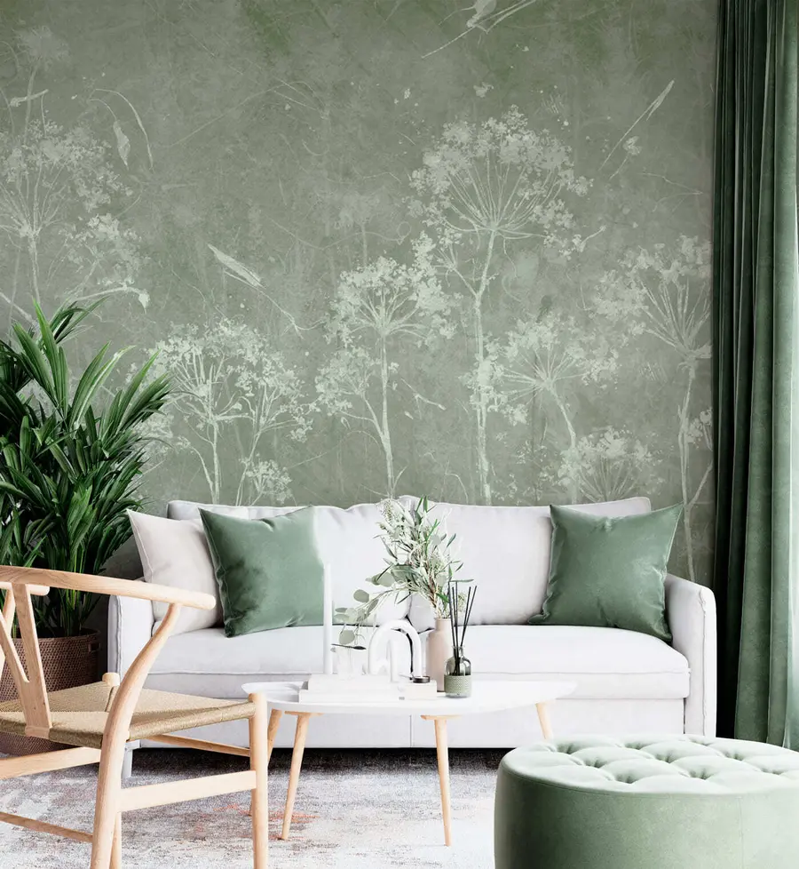 murais de parede Flores selvagens em estilo grunge u96551v1