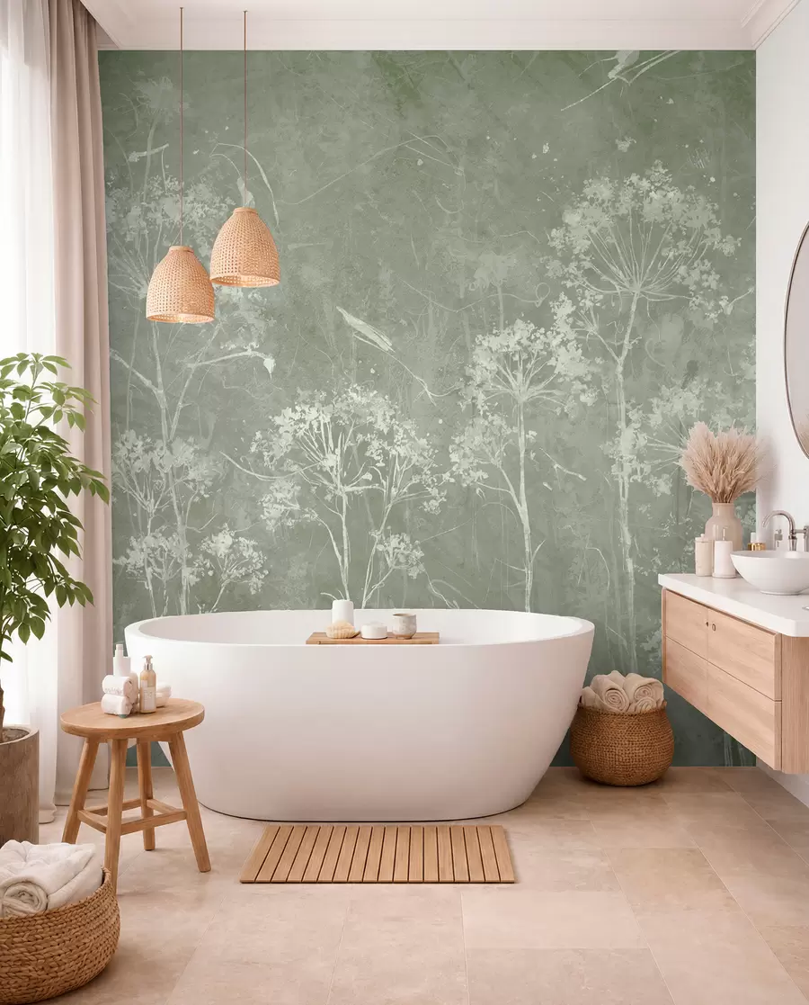 murais de parede Flores selvagens em estilo grunge u96551v1