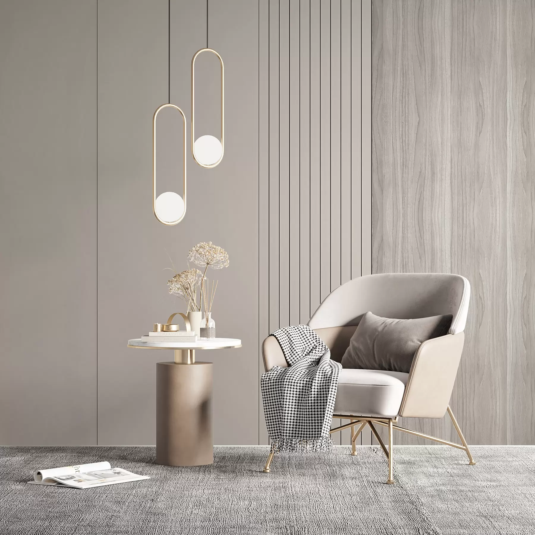 murais de parede Painel com aduelas e madeira u97549