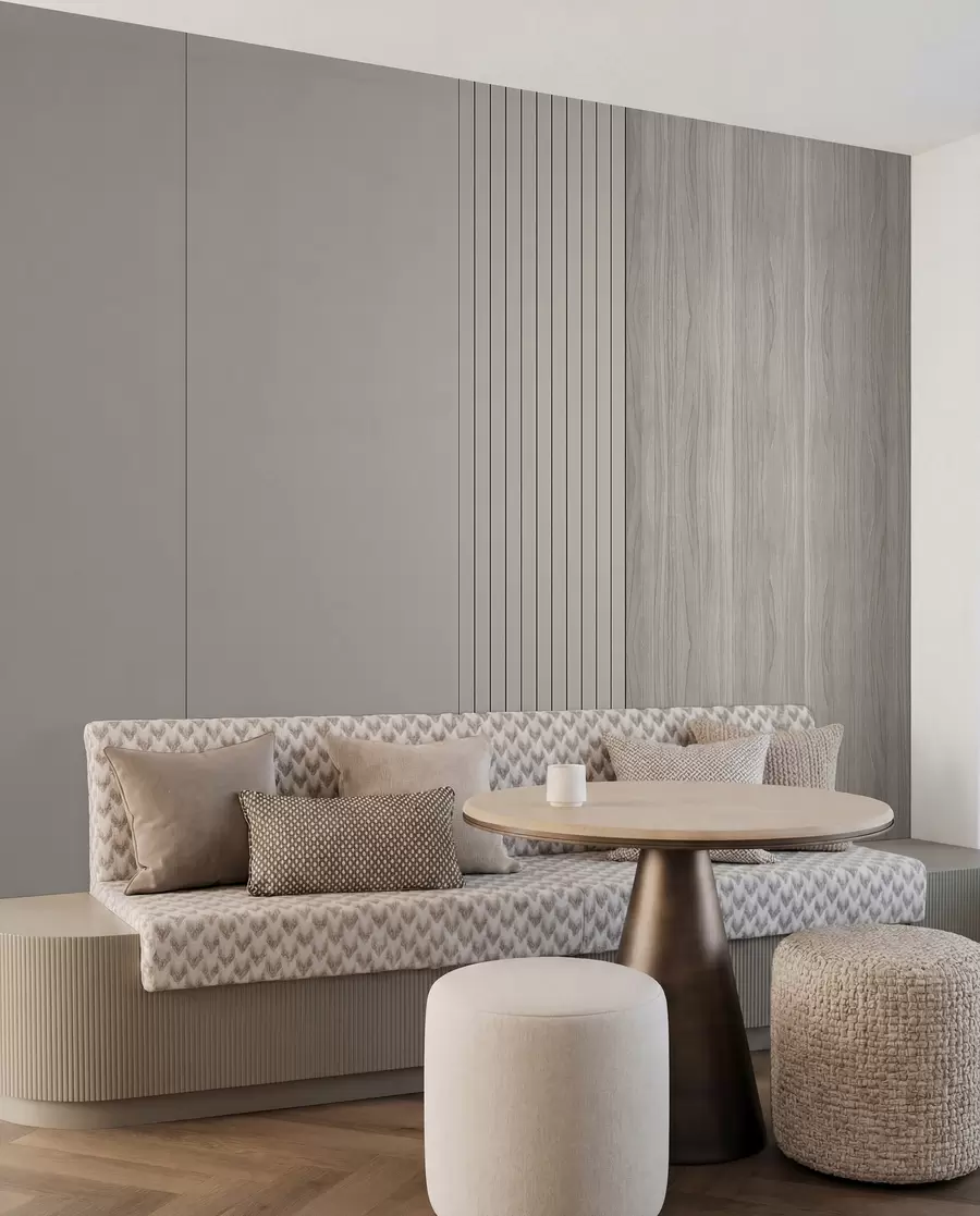 murais de parede Painel com aduelas e madeira u97549