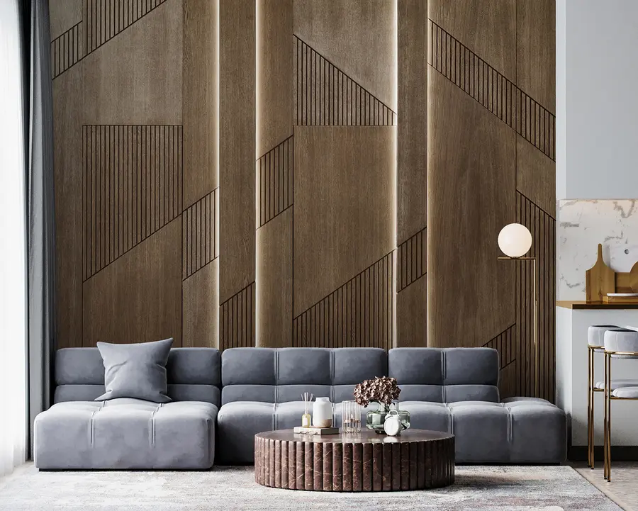 murais de parede Painel de madeira u97555