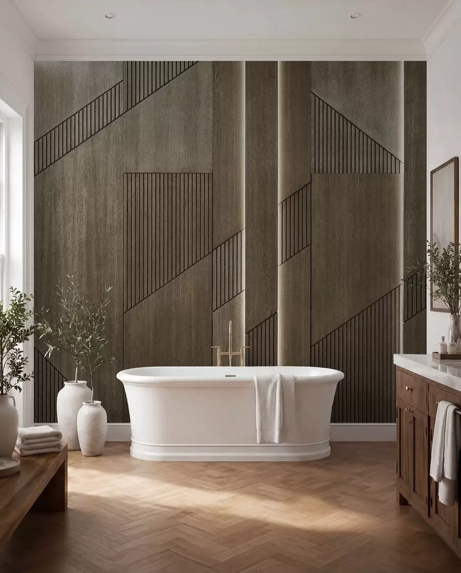 murais de parede Painel de madeira u97555