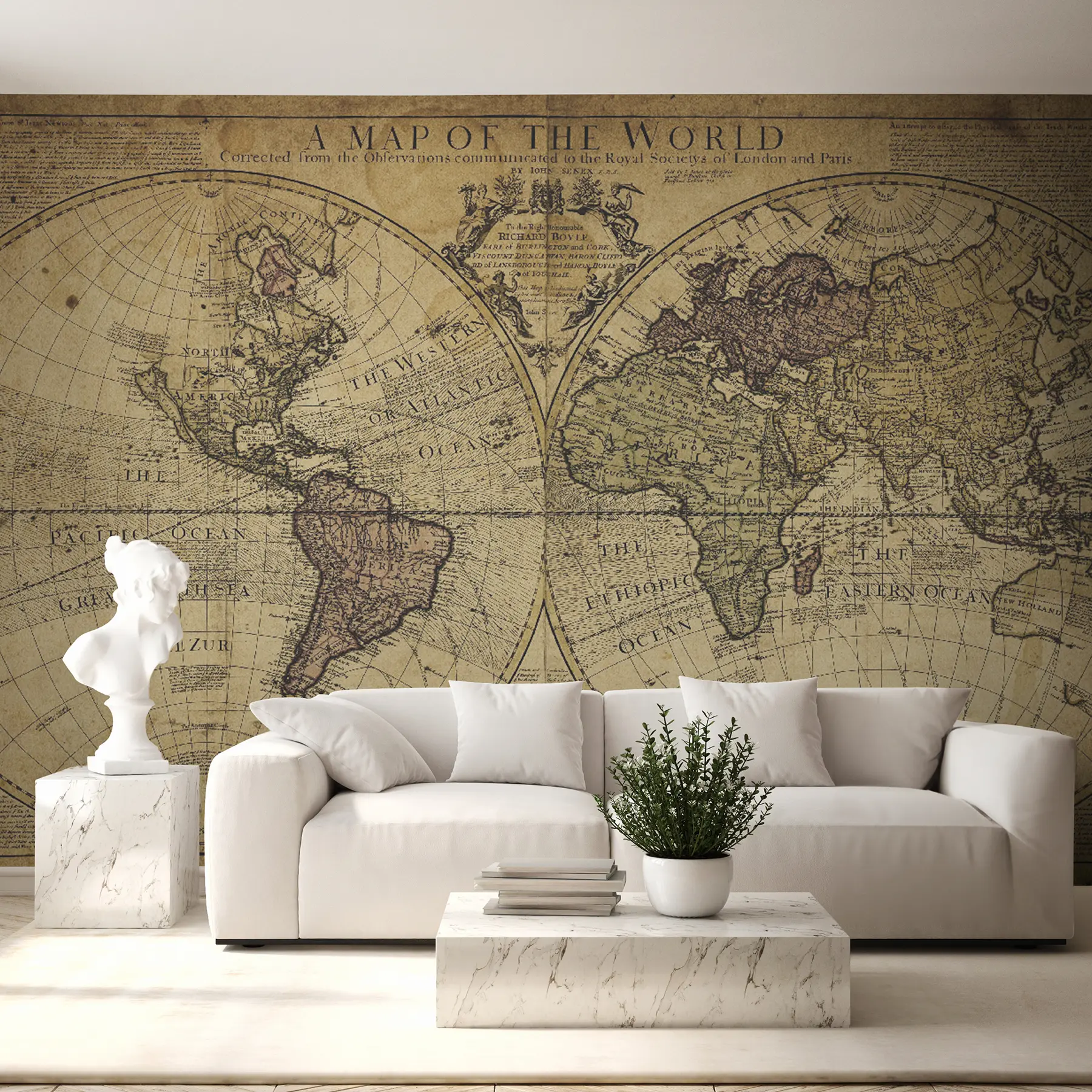 murais de parede Um mapa-mundo antigo u18533