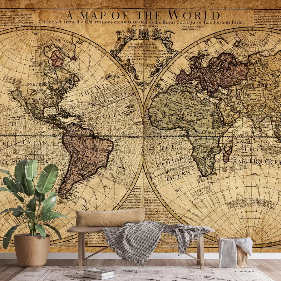 murais de parede Um mapa-mundo antigo u18533