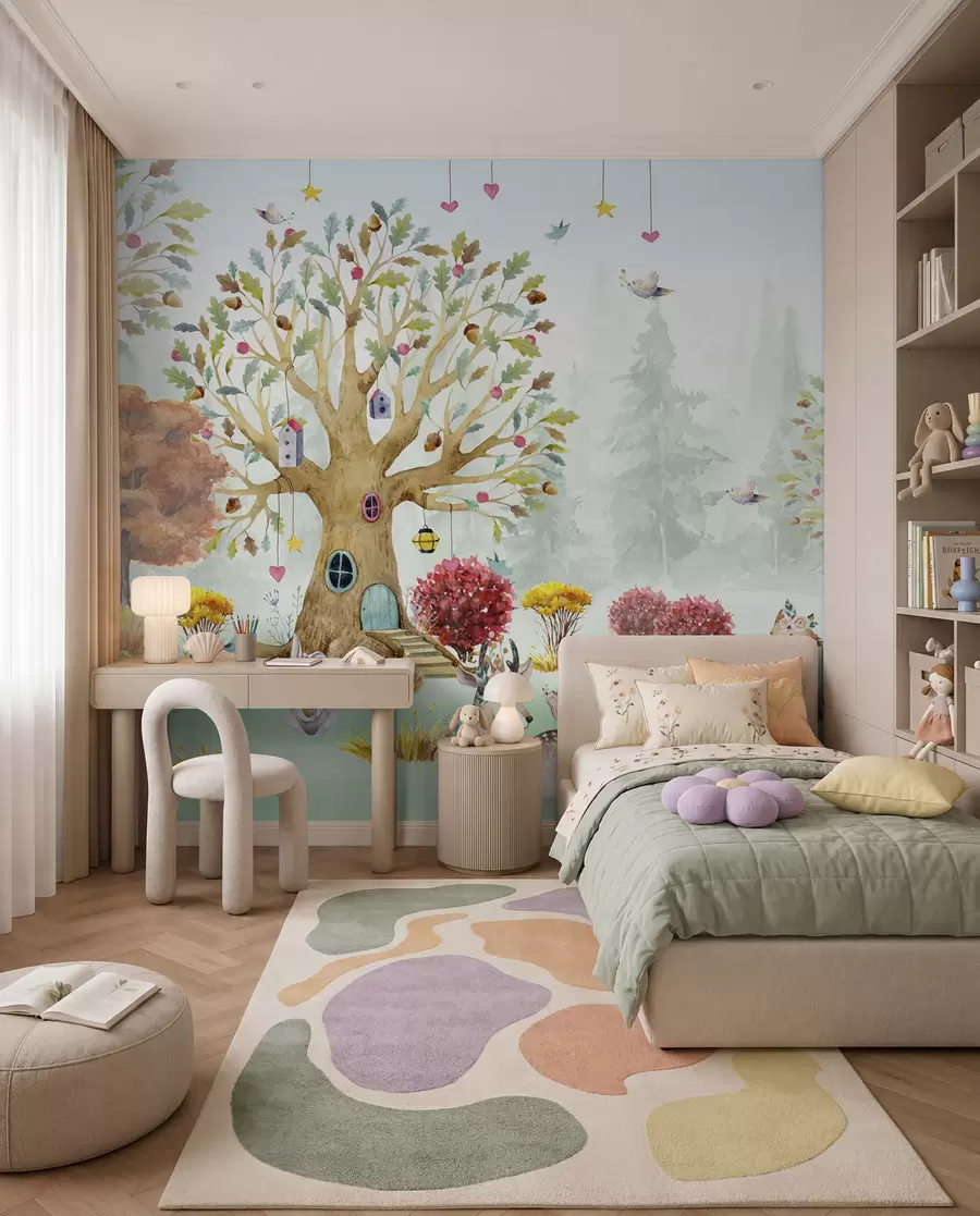 murais de parede Floresta com animais u98499