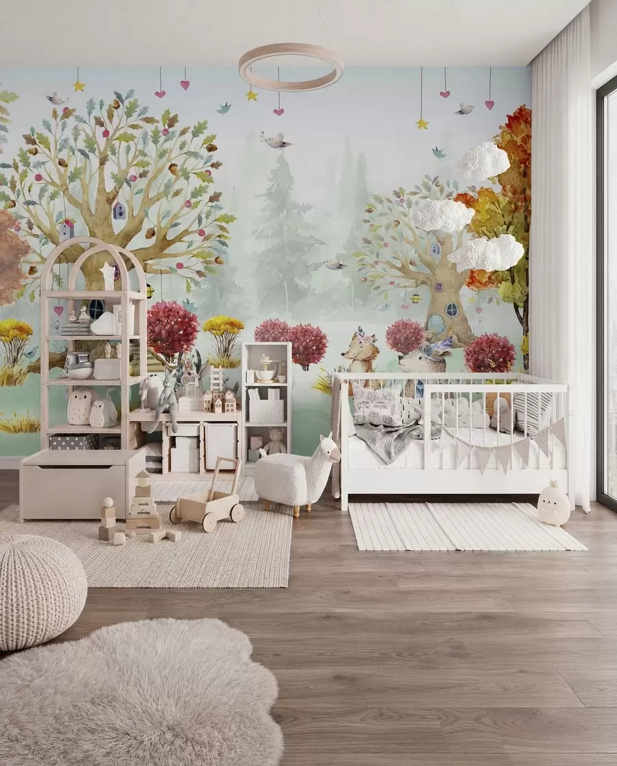 murais de parede Floresta com animais u98499