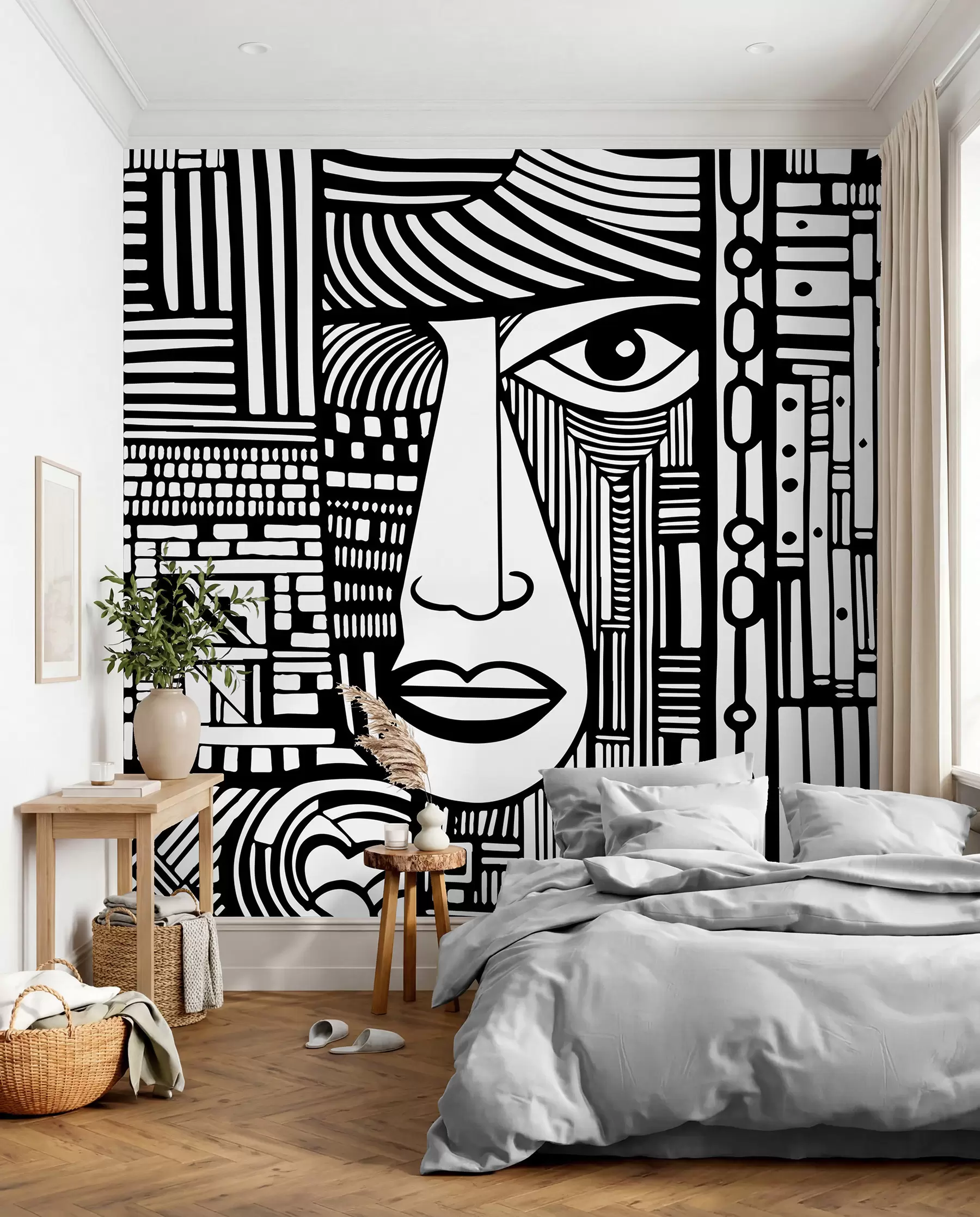 murais de parede Rosto abstrato u98713