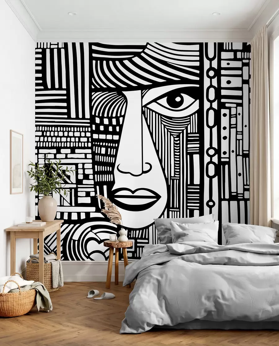 murais de parede Rosto abstrato u98713