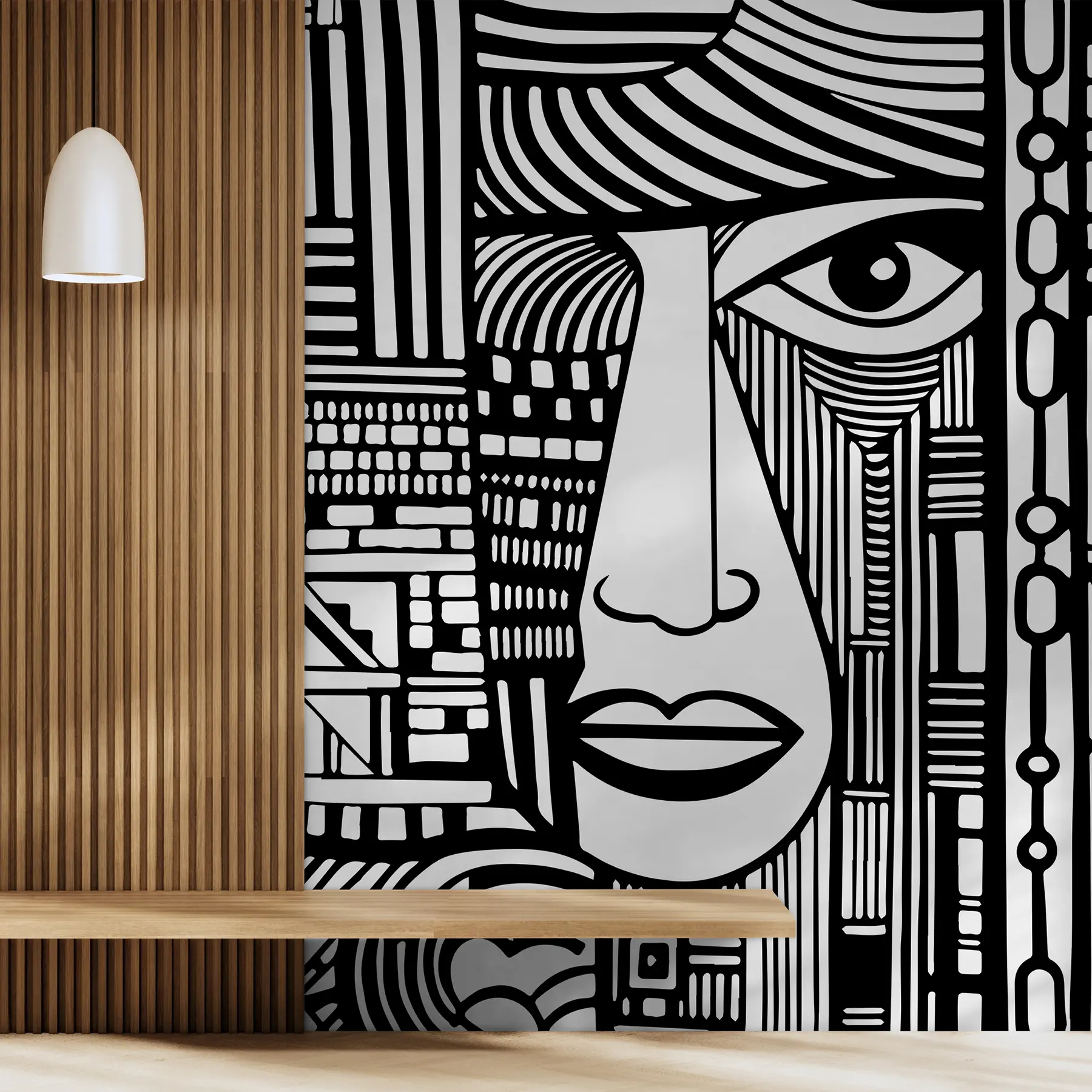 murais de parede Rosto abstrato u98713