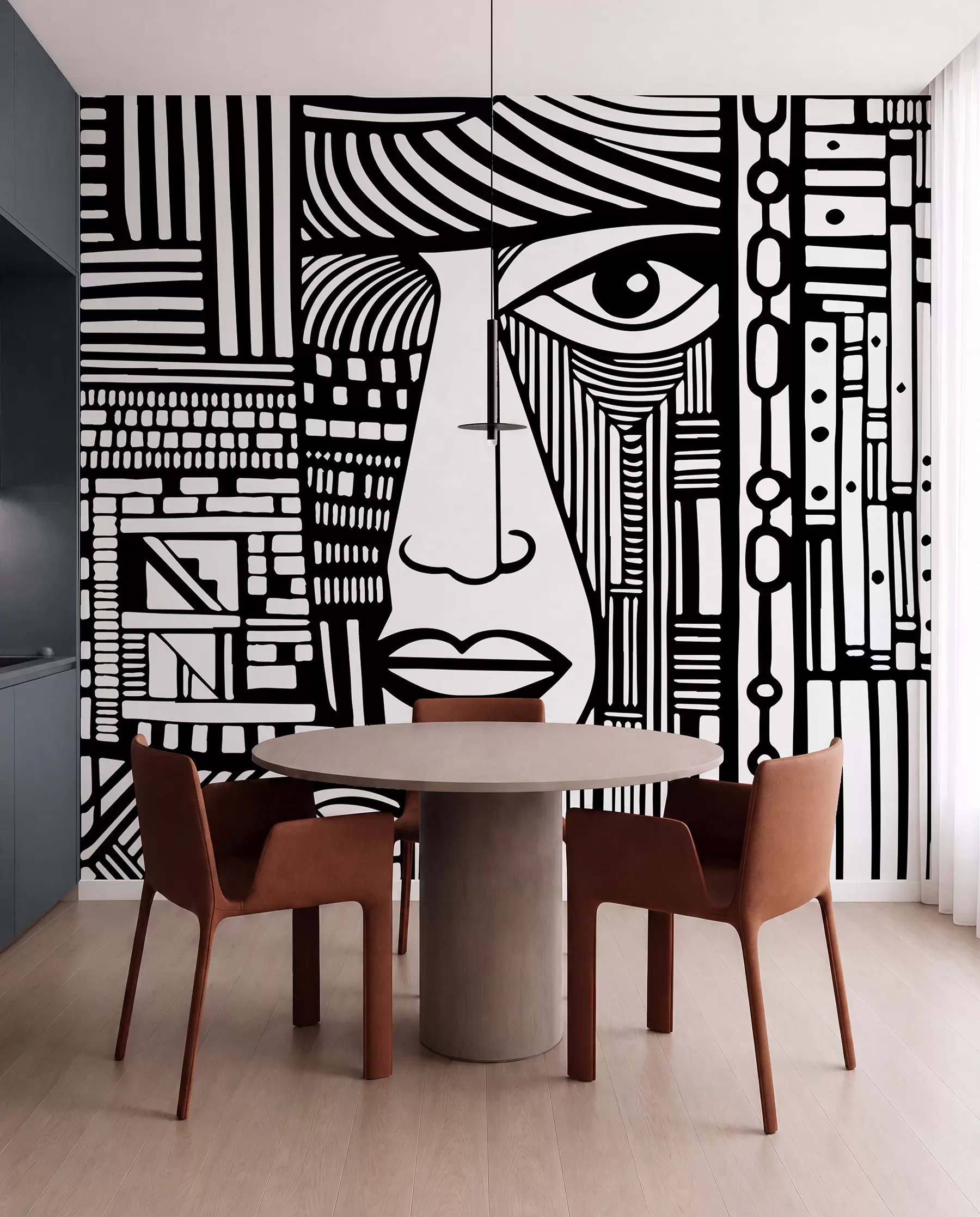 murais de parede Rosto abstrato u98713