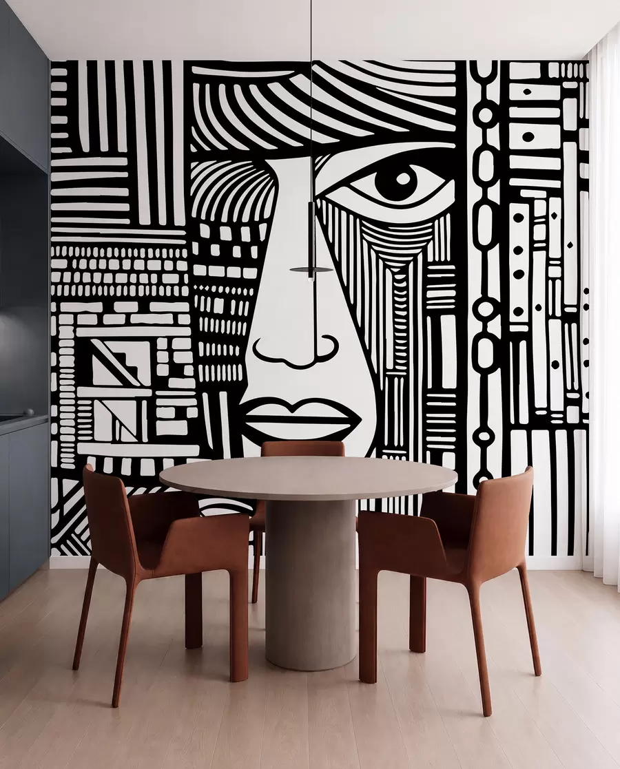murais de parede Rosto abstrato u98713