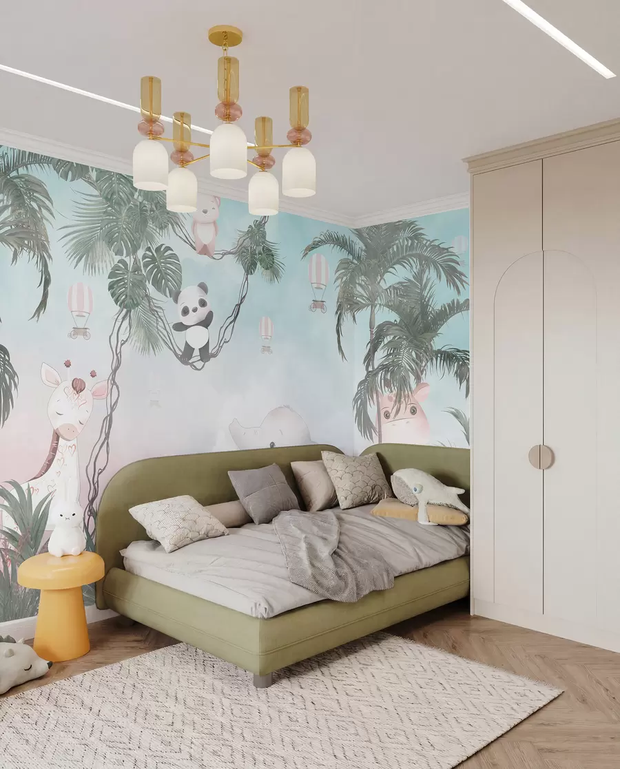 murais de parede Animais bonitos para o quarto de uma criança u98167