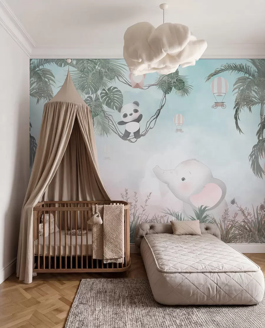 murais de parede Animais bonitos para o quarto de uma criança u98167