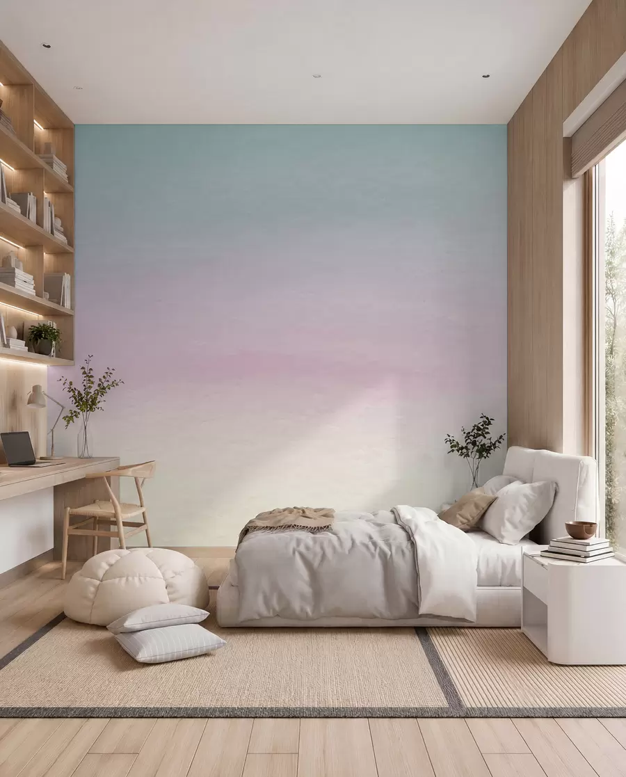 murais de parede Degradê do rosa ao azul u98238