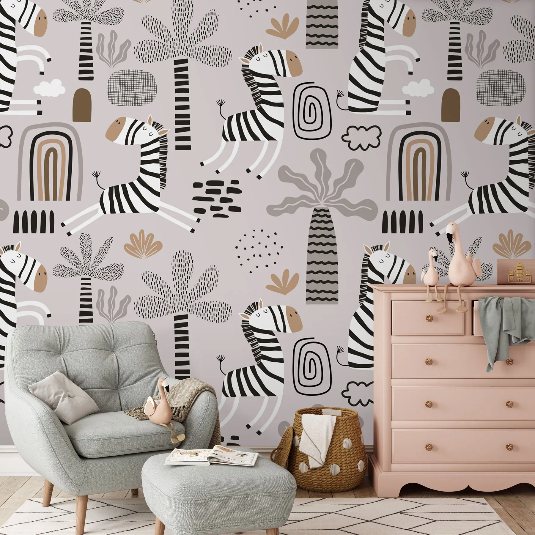 murais de parede Zebras giras u98805