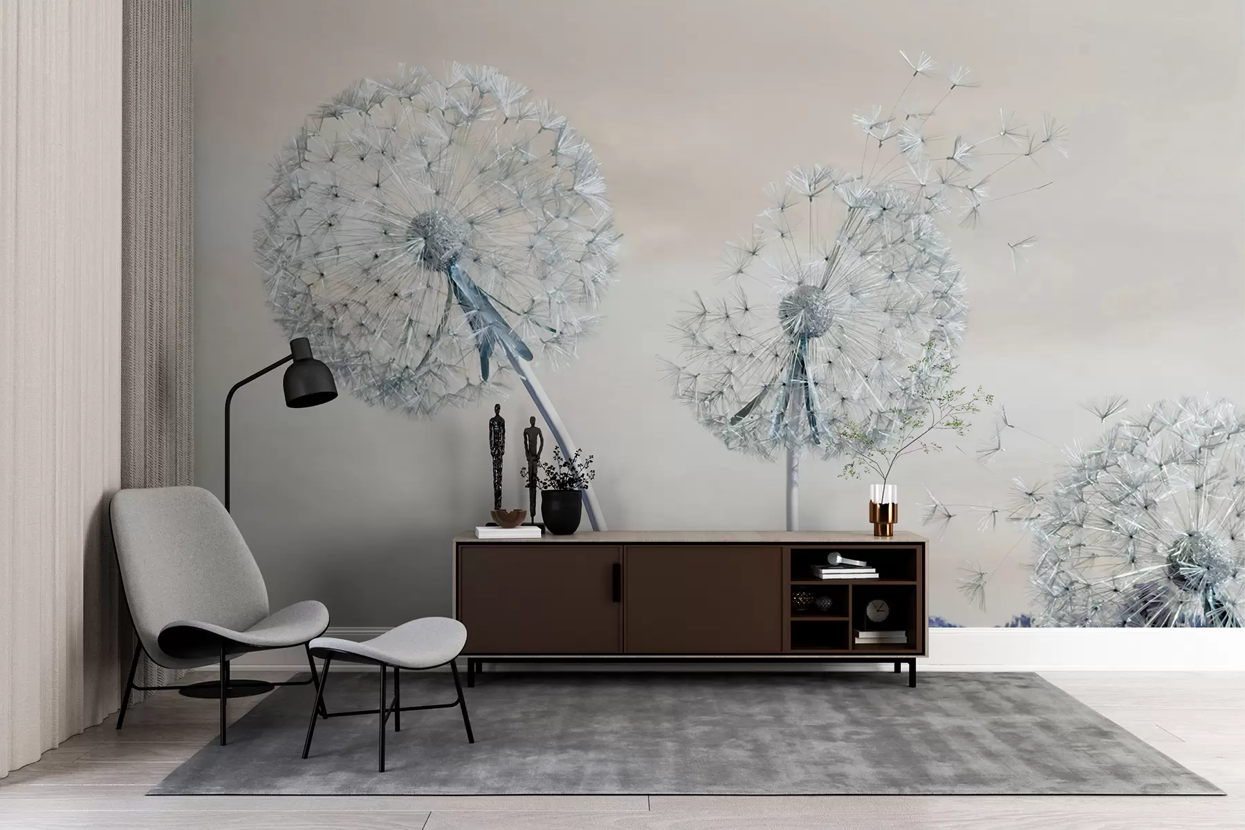 murais de parede Dentes-de-leão grandes u44628v1