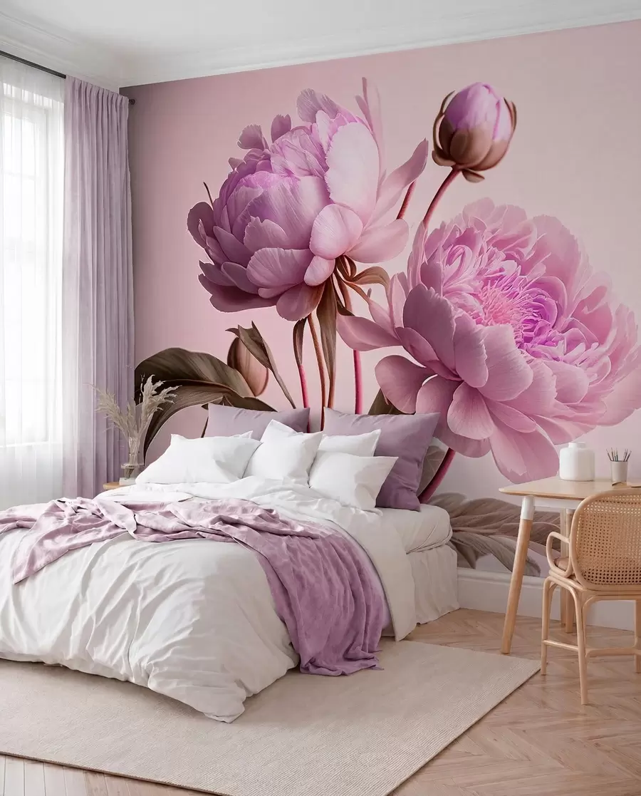 murais de parede flores em aguarela u70658v2