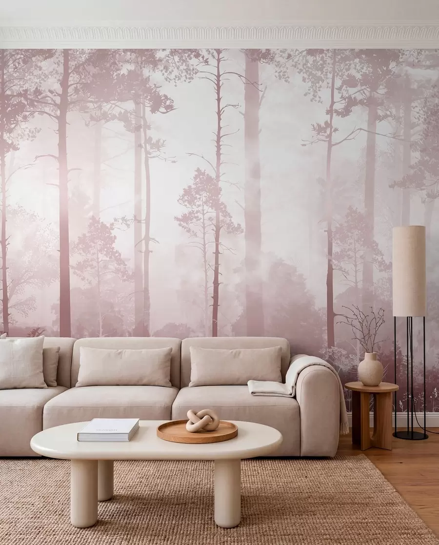 murais de parede Véu da floresta rosa u94439v1