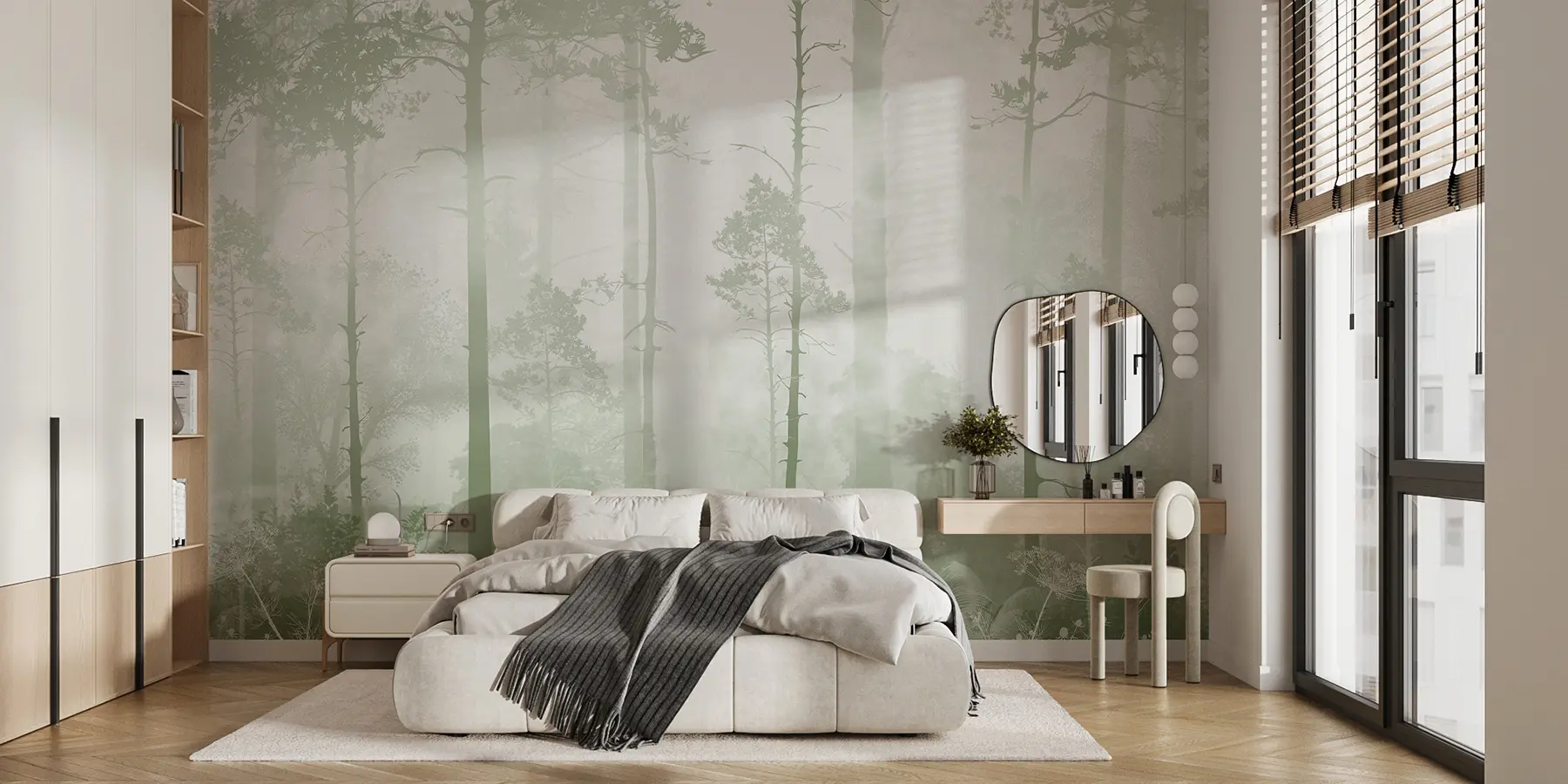 murais de parede A floresta no nevoeiro u94439v2