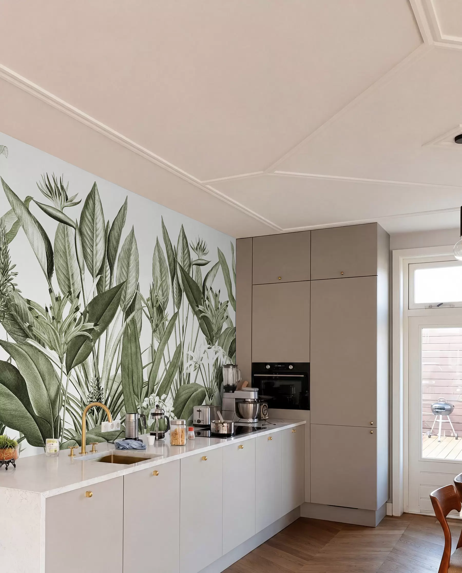 murais de parede Plantas tropicais cor verde selva u96833v2
