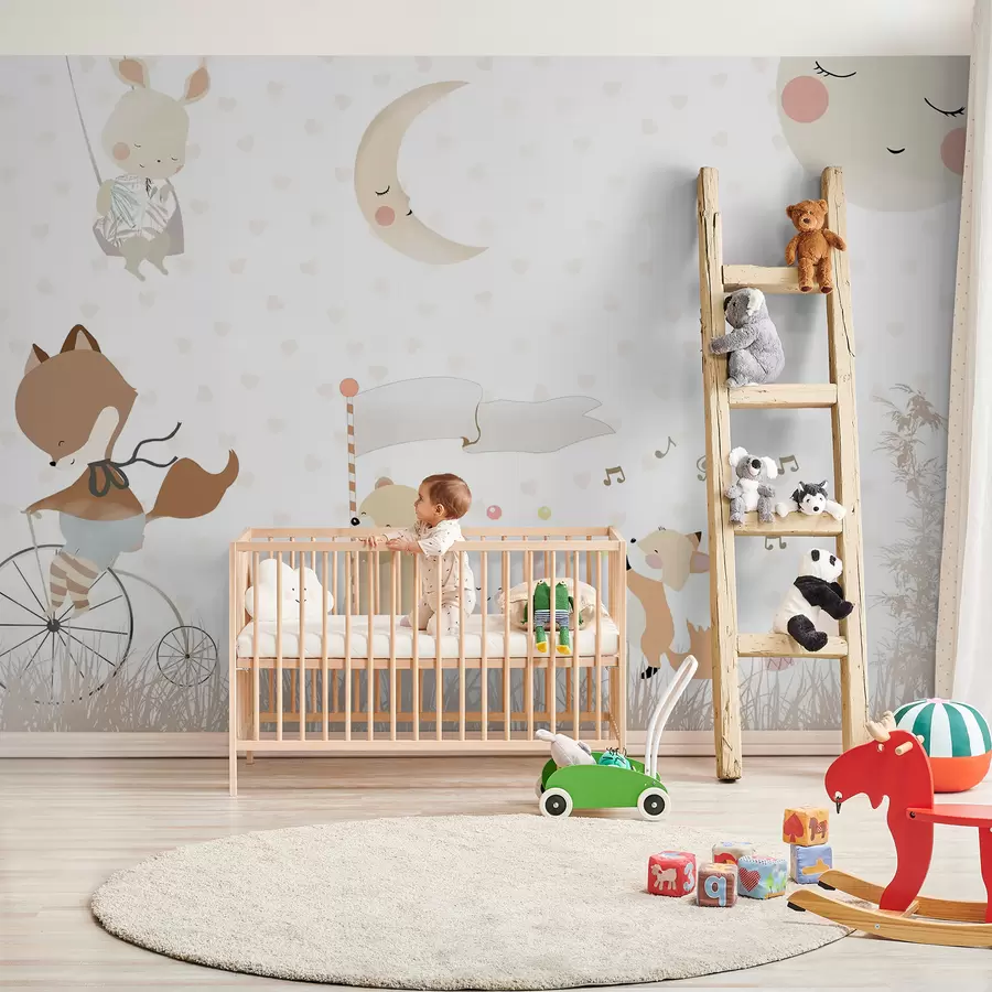 murais de parede Design de papel de parede com animais giros u99000