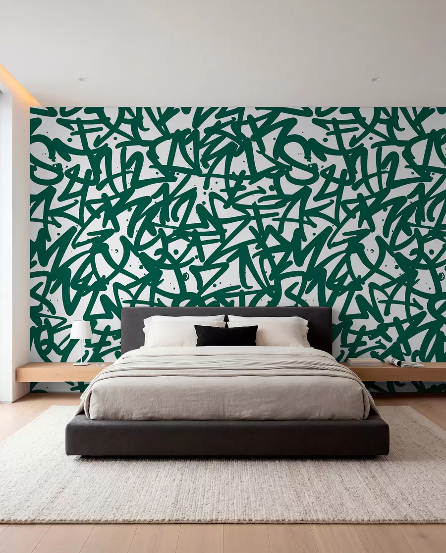 murais de parede Emoções do graffiti: Verde u99087