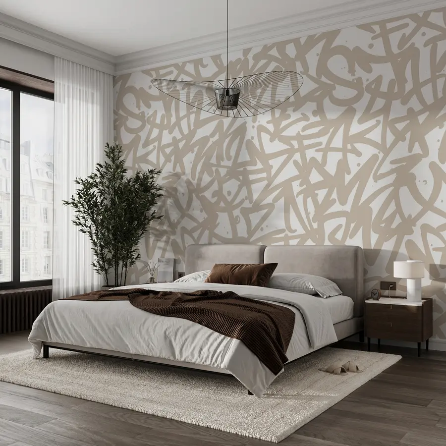 murais de parede Graffiti Emotions: Bege u99087v1