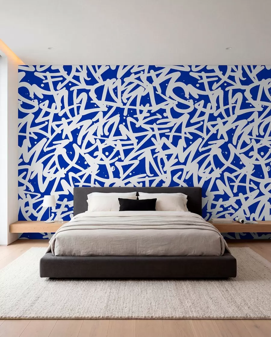 murais de parede Emoções do graffiti: Azul u99087v2